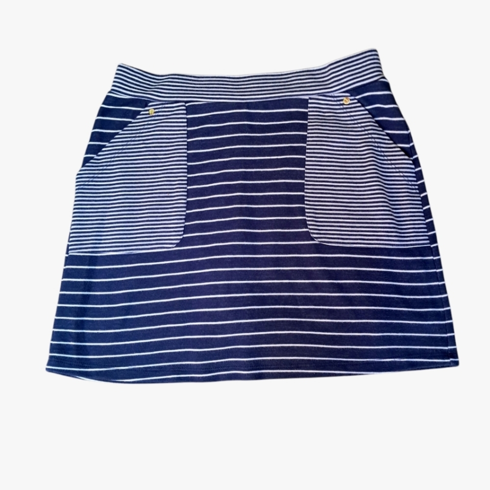 Jones Of New York Navy/White Striped Women's Skort  Size S